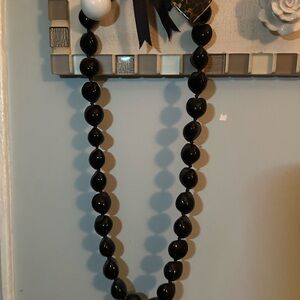 Black Beaded Necklace